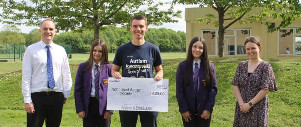 Autistic children to benefit thanks to schoolgirls' fundraising efforts