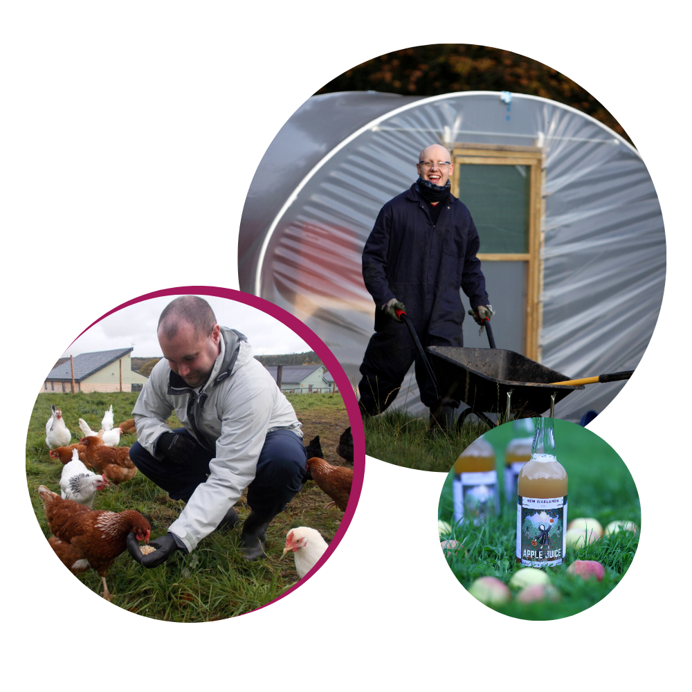 Adults from New Warlands farm