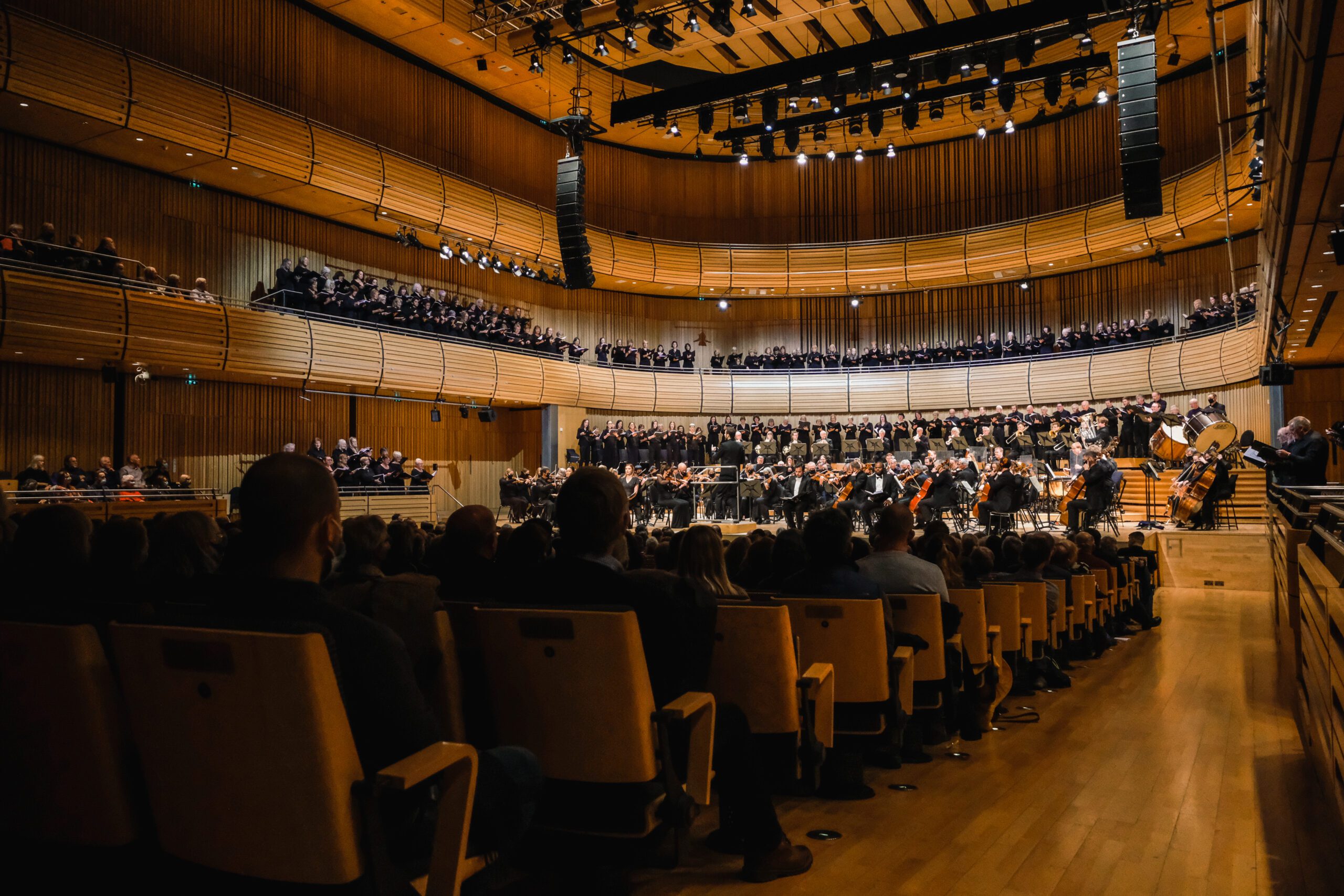 A performance of the Royal Northern Sinfonia and Chorus of the Royal Northern Sinfonia, photo by TyneSight Photographic Services.