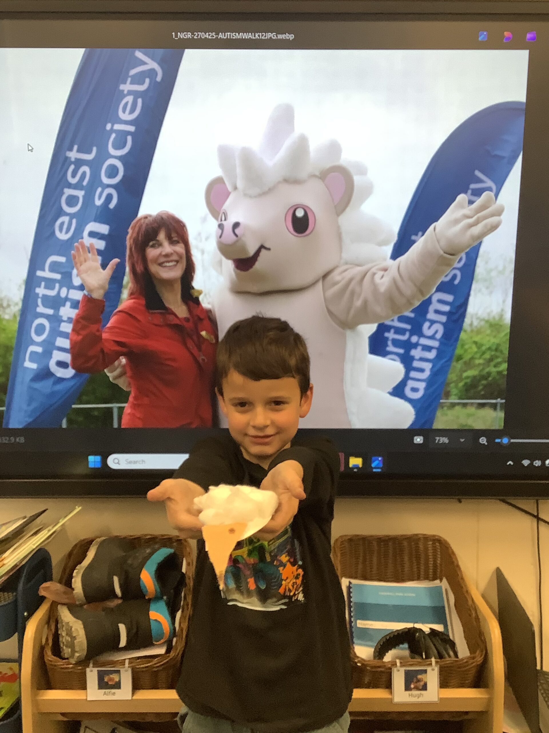 Snowdrops Class Comet class create snowdrop the hedgehog - North East Autism Society
